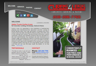 New Boise Website at Curbs4Less.com