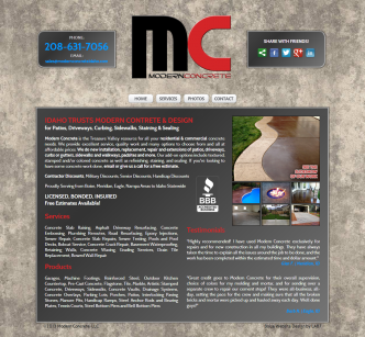 New Boise Website at ModernConcreteIdaho.com